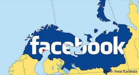 Facebook lokalisert i Luleå, nord i Sverige.